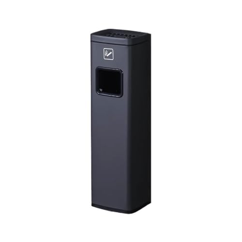 Stainless Steel Commercial Outdoor Ashtray - Standing Ash Pillar for Hotel Lobby & Balcony - Cigarette Butt Collect & Slish Design (Bruin)