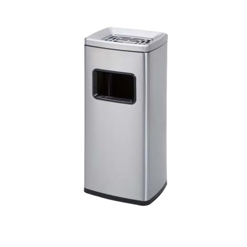 Commercial Ash Pillar Black/Silver Stainless Steel Cigarette Butt Collector for Smoking Areas Lobby & Stairways Veal Design Outdoor Balcony Use