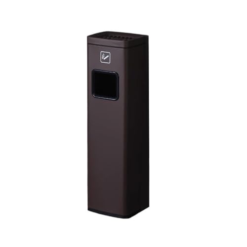 Commercial Outdoor Stainless Steel Ashtray for Cigarette Butts - Pillar Design for Hotel Lobby Balcony and Corridor Use (Bruin)