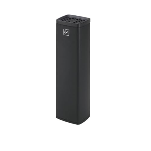 Stainless Steel Veal Ashtray for Commercial Smoking Areas - Lobby & Stairway Cigarette Collect Cylinder - Black Design for Outdoor Balconies & Patios