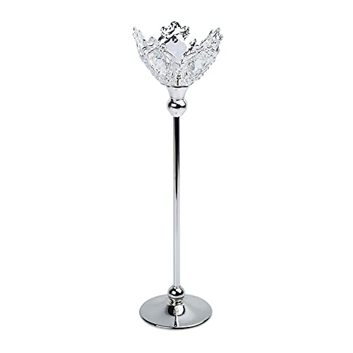 Display Candelabra Crystal Metal Candlestick Holder Restaurant Wedding Banquet Props Dining Table Candlelight Dinner Accessories Home Decoration Decoration Candle Holders (Size : Large)