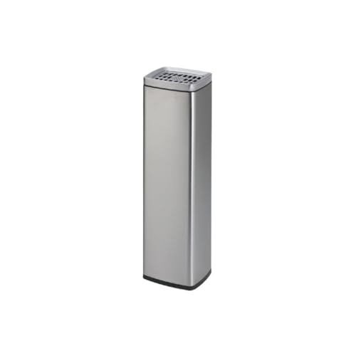 Stainless Steel Ashtray for Smoking Areas - Commercial Black/Silver Veal Cigarette Butt Collector for Lobby Stairway & Balcony - & Slish Design