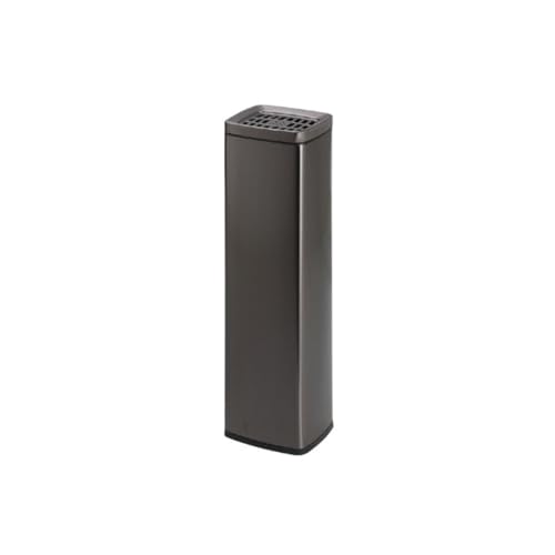 Commercial Stainless Steel Ashtray - Black/Silver Veal Cigarette Butt Collect for Smoking Areas Lobbies Stairways and Balconies - and Slish Design