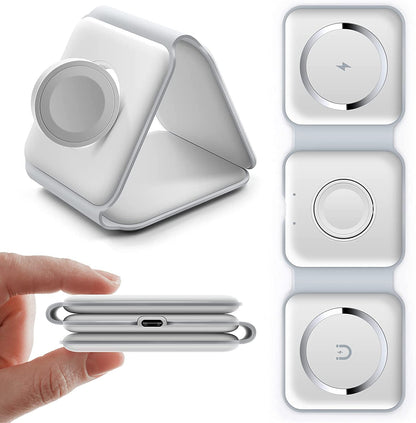 3-in-1 Wireless Charging Pad – Fast Charge for Phone, Watch & Earbuds