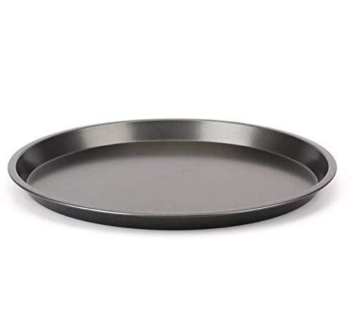 Xacton Pizza Tray | Carbon Steel Non-Stick Bakeware | Round Shape Plate | Cake Pizza Pan Baking Mould | Used in Microwave Oven, OTG | Baking Tool | Black – 26 cm