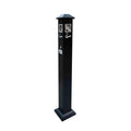 Standing Ashtray Black Fixable Outdoor Vertical Ash Pillar Smoking Area Trash can Stainless Steel Cigarette Butt Collection Patio