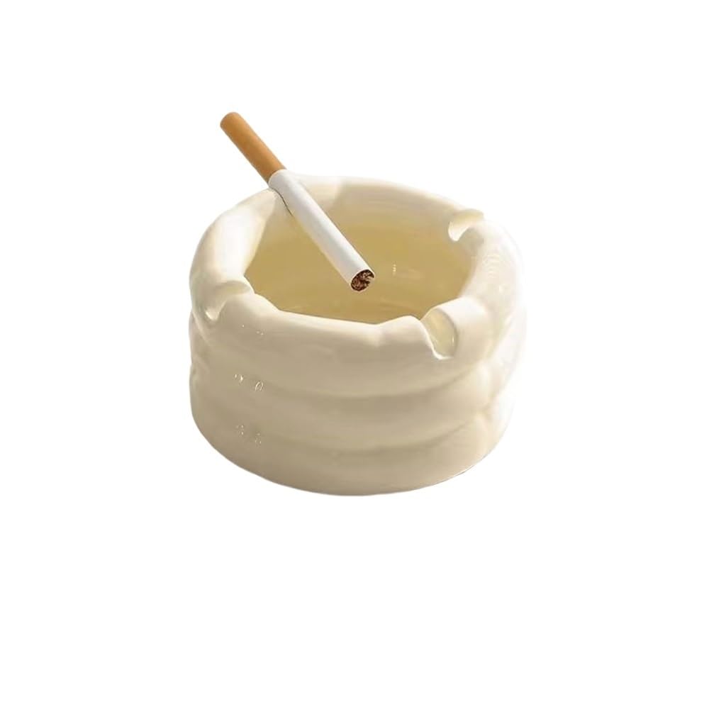 Practical ashtray Ceramic Ashtray Desktop Decorations, for Home Yards Offices Outdoor Spaces Decor and Accessories Storage(????)
