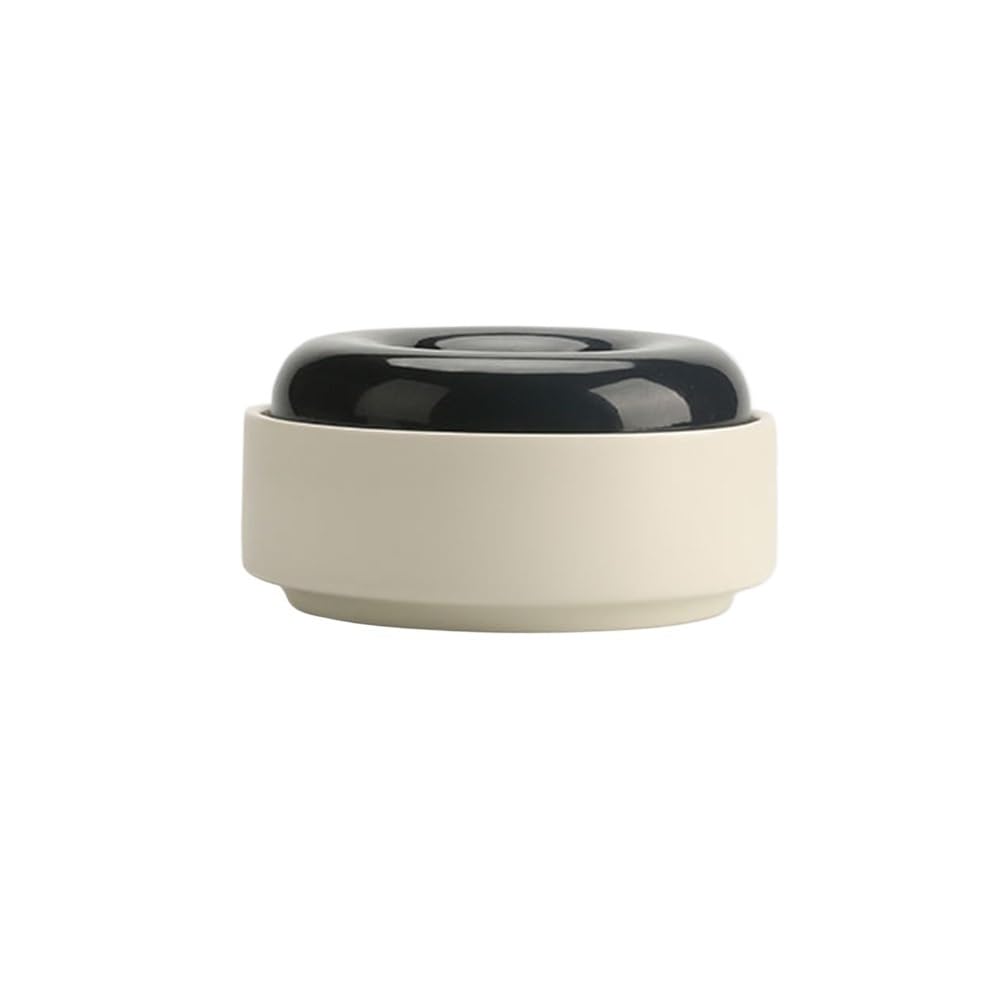 Practical ashtray Ceramic Ashtray with Funnel Lid Desktop Model for Indoor Outdoor Patio Home Office Use Cigarette Accessories Ash Tray