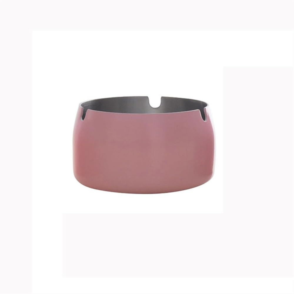 Practical ashtray Pink Lacquered Ashtray Stainless Steel Tabletop Decorative for Rooms Living Room Balconies Offices Gardens