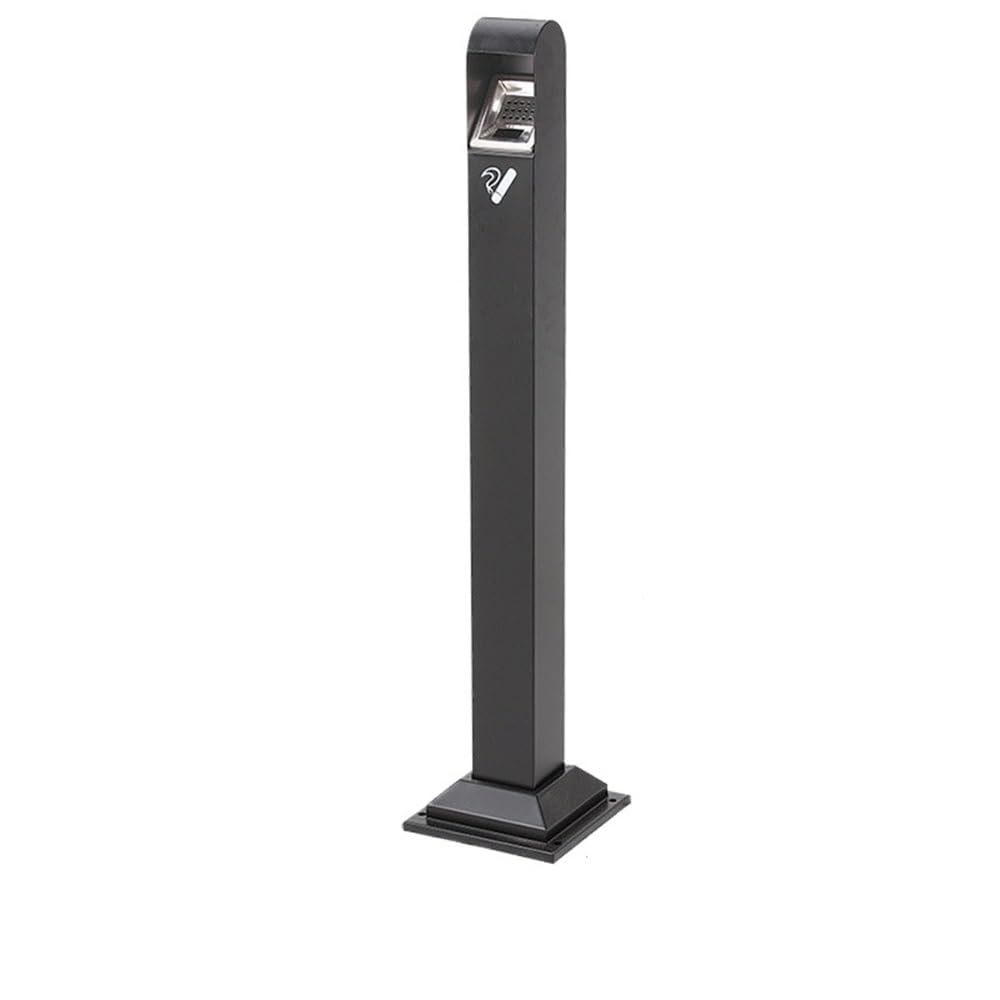 Standing Ashtray Outdoor Rainproof Ash Pillar Hotel Cigarette Butt Collection Vertical Extinguishing Smoking Trash can Stainless Steel Patio(????)