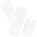 3pcs Glass Cylinder Candle Cup Tapered Candle Holders Glass Holder for Home Decor