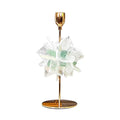 Candle Holders Crystal Stone Stainless Steel Desktop Luxury Decoration Candle Holder Home Romantic Candlelight Dinner Restaurant Wedding Props Candle Stand (Size : Small)