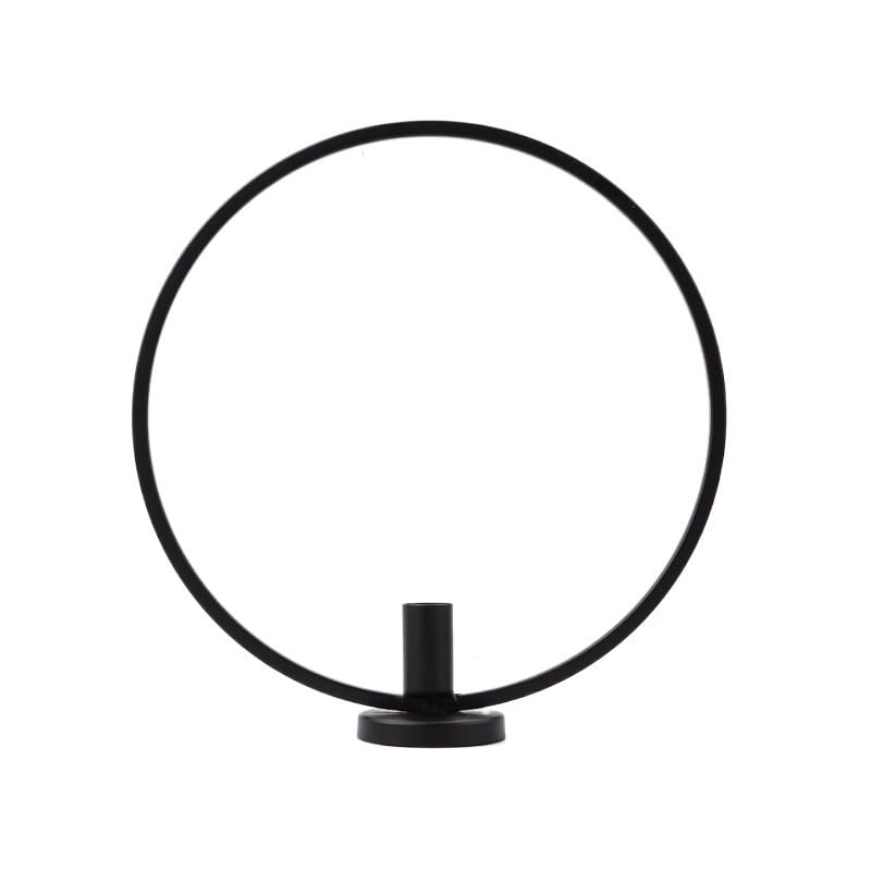 Candlestick Candle Holder Circle Design Round Nordic Style Simple Style Candlestick Light Tea Restaurant Home Table Dinner Candlelight Decoration Dining Table Center(S)