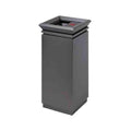 Standing Ashtray Stainless Steel Ashtray Column Corridor Aisle Hotel Club Hall Outdoor Trash can Lobby Vertical Gray/Gold Black Patio(Gray)