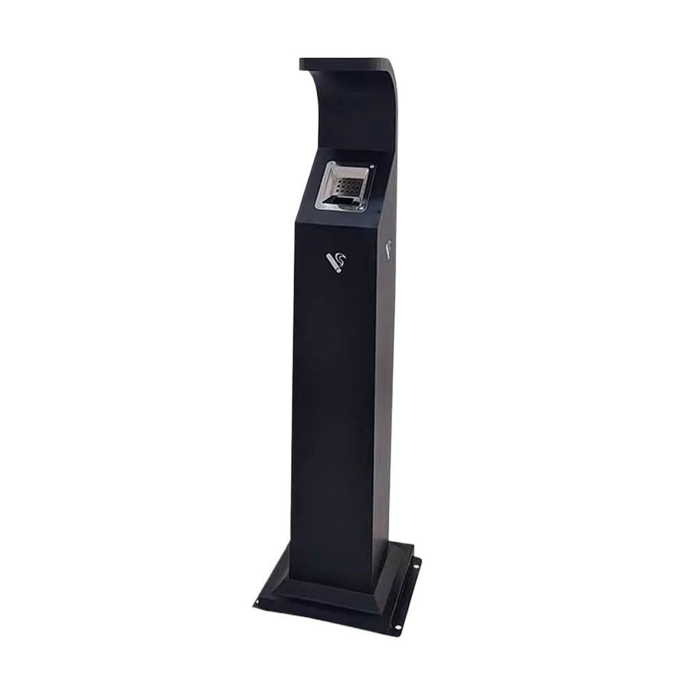 Standing Ashtray Can Be Fixed Vertical Ash Column Iron Baked Ename Cigarette Cylinder for Outdoor Street Public Patio