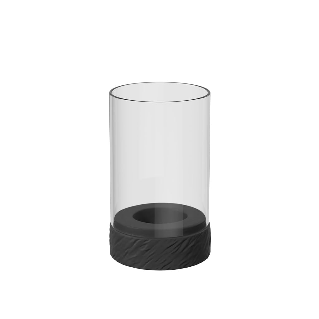 Villeroy & Boch - Manufacture Rock Home hurricane lamp size S, 8 x 8 x 13 cm, black
