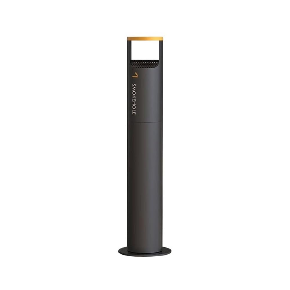 Standing Ashtray Outdoor Standing Ash Pillar, Commercial Districts Stainless Steel Cigarette Butt Column Patio(Gray)