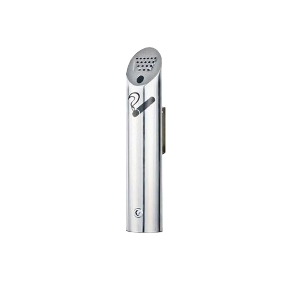 Standing Ashtray Round Stainless Steel Wall-mounted Ashtray, Outside Garden Cigarette Butt Collection Column Patio