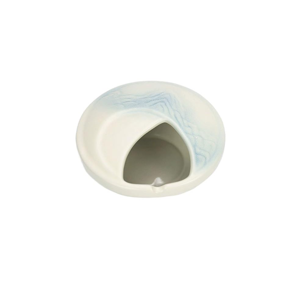 Practical ashtray Semi Closed Ashtray Ceramic Chinese Style, for Living Room Office Restaurants Bar and Home Art Decoration