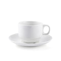 08-083 Porcelain Coffee, Tea Cup and Saucer, 80 ml Capacity, Ivory
