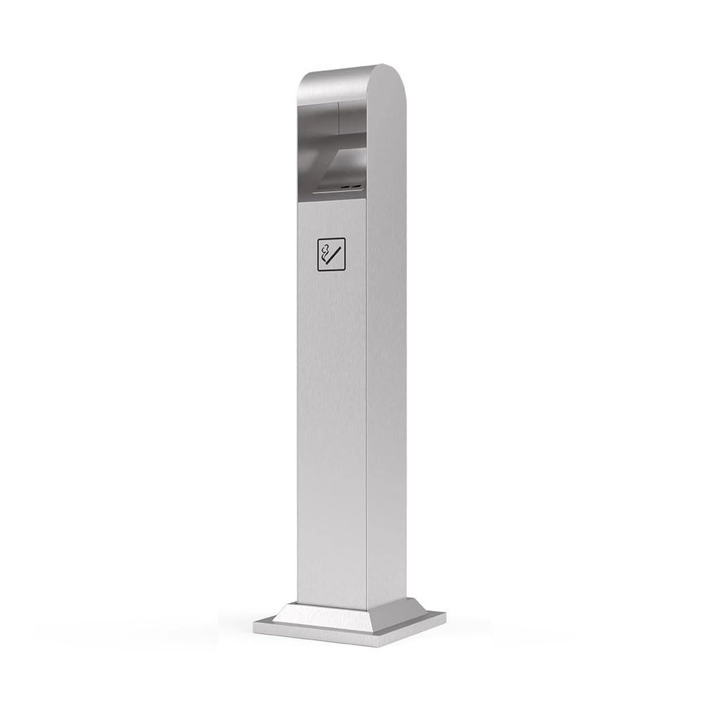 Standing Ashtray Outdoor Street Vertical Cigarette Butt Column Smoking Area Rainproof Ash Pillar Patio