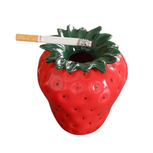 Creative Stberry Sd Ashtray with Lid Stberry Vase & Outdoor Anti Fly Ashtray Realistic Home Office Decor for Smokers