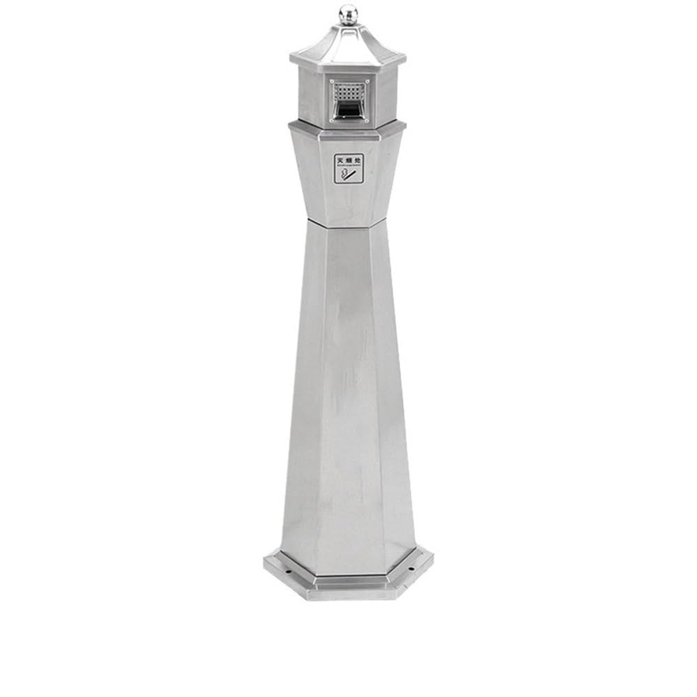 Standing Ashtray Rainproof Stainless Steel Floor Standing Ashtray Cigarette Butt Collector Outdoor Patio