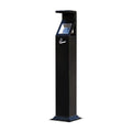 Standing Ashtray Black Baked Ename Ash Pillar Outdoor Smoking Area Iron Metal Cigarette Butt Cylinder Patio
