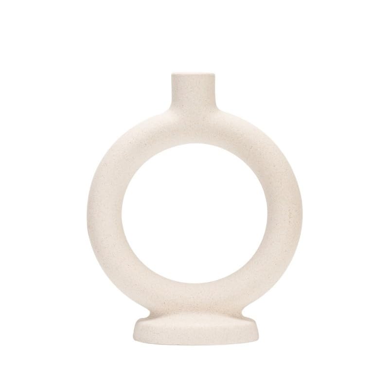 Candle Holders Ceramic Candle Holder Home Decor Candlestick Living Room Decor Ornament Wedding Decoration Accessories Nordic Tableware Craft Candlestick (Color : Large)
