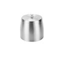 Practical ashtray Ashtray with Lid Silver Round Stainless Steel for Hotel Office Room Desktop Decorations(????)