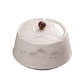 Practical ashtray Ashtray with Lid White Ceramic Material Retro Shape for Hotel Living Room Desktop