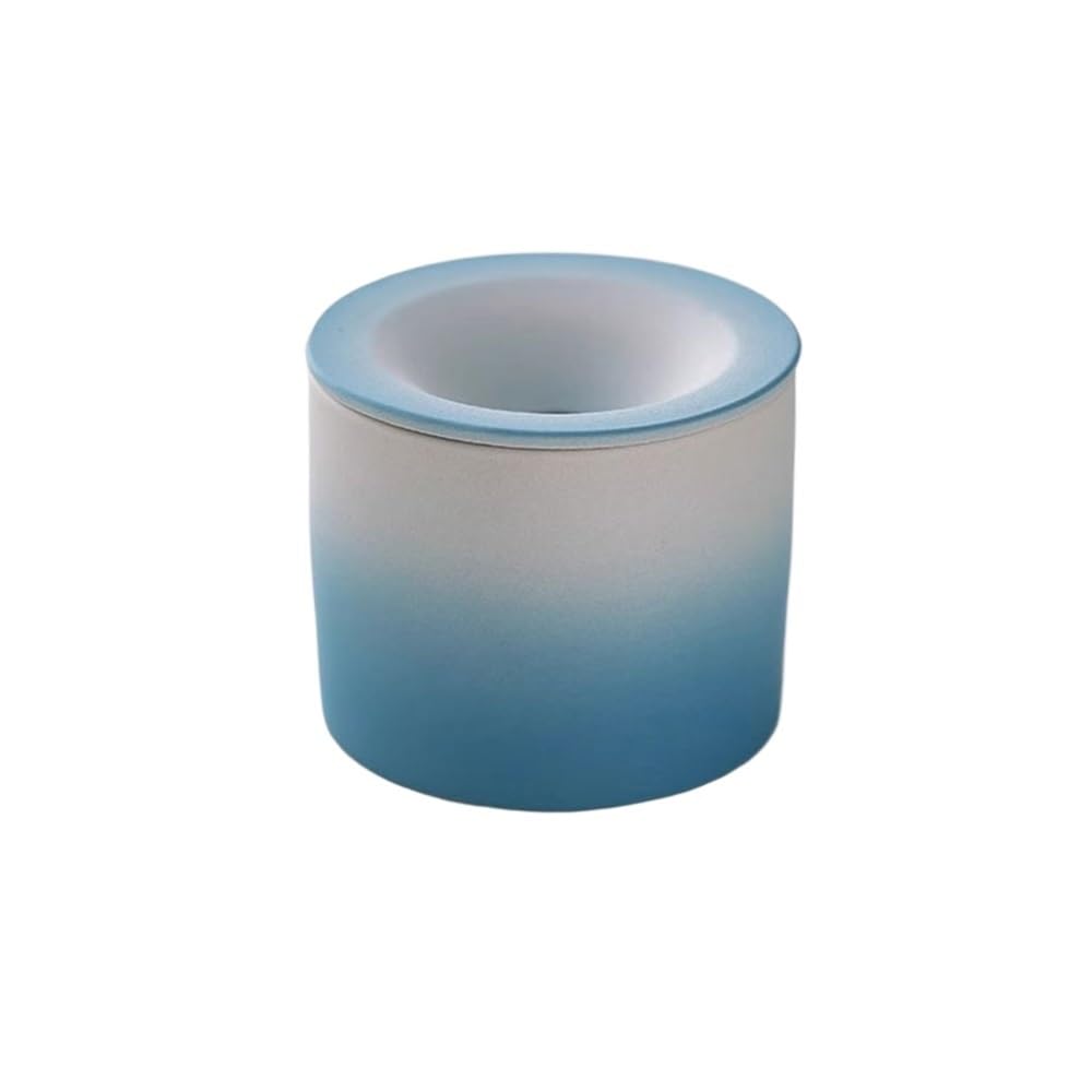 Practical ashtray Cylindrical Gradient Colour Ceramic Ashtray Detachable Funnel Design Indoor Outdoor Use