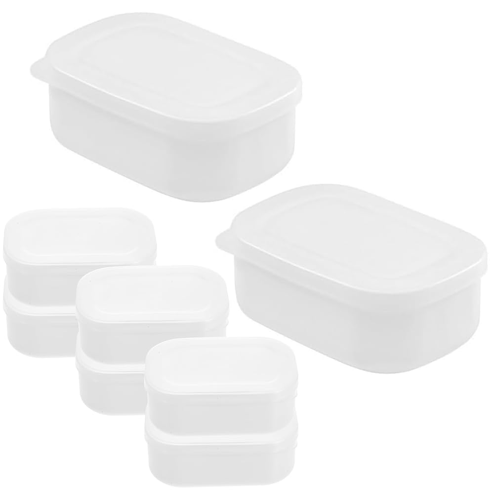 8-piece reusable freezer box, stackable portable refrigerator food container, suitable for rice, fruit, kitchen organization meal preparation food