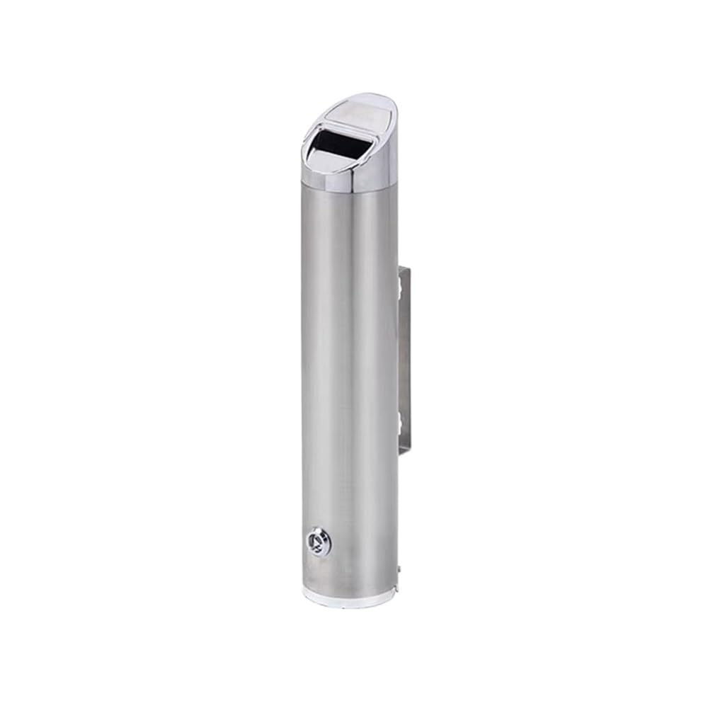 Standing Ashtray Indoors Outdoors Stainless Steel Ash Pillar, Wall Mounted Street Cigarette Butt Collection Patio