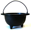 New Age Imports, Inc. Cast Iron Cauldron w/Handle, Ideal for smudging, Incense Burning, Ritual Purpose, Decoration, Candle Holder, etc. (6" Diameter Handle to Handle, Inside Diameter 4 1/8")