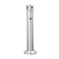 Standing Ashtray Hotel Lobby Cigarette Butt Column Floor Standing Public Stainless Steel Ash Extinguishing Pillar Patio(Silver)