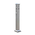 Standing Ashtray Fixable Outdoor Vertical Ash Pillar Smoking Area Trash can Stainless Steel Cigarette Butt Collection Silver Patio