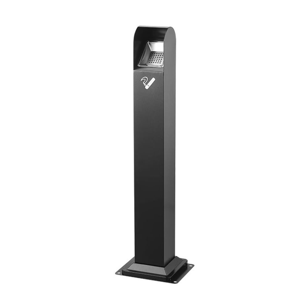 Standing Ashtray Outdoor Smoking Area Vertical Ash Column, Can Be Fixed Iron Baked Ename Pillar Patio