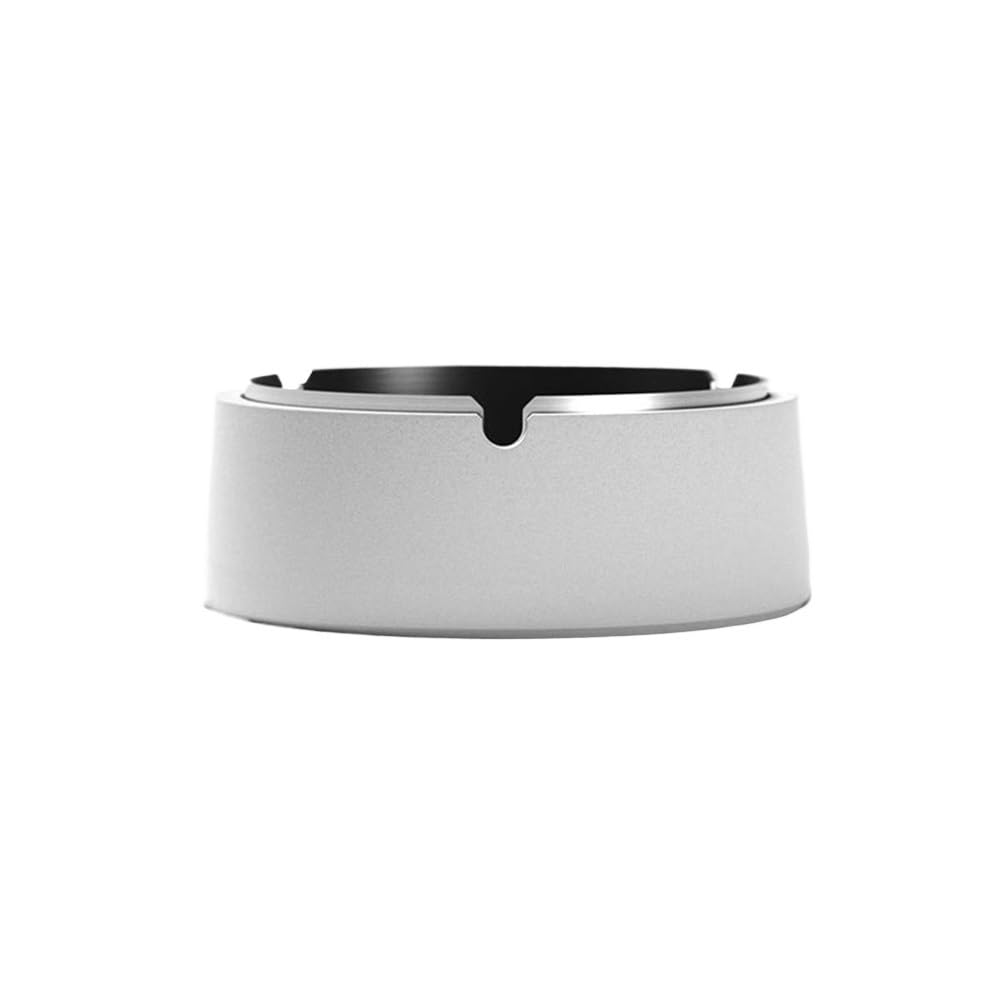 Practical ashtray Cement and Stainless Steel Liner Tabletop Ashtray for Indoor Outdoor Office Home