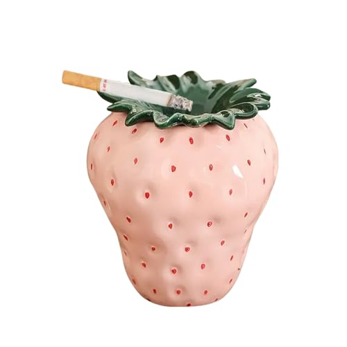 Creative Stberry Sd Ashtray with Lid Stberry Vase for Home Office Decor Outdoor Anti Fly & Smoke Ashtray Realistic Design