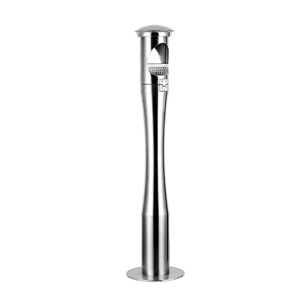 Standing Ashtray Smoking Area Stainless Steel Ash Column, Outdoor Public Places Vertical Ashtray Patio