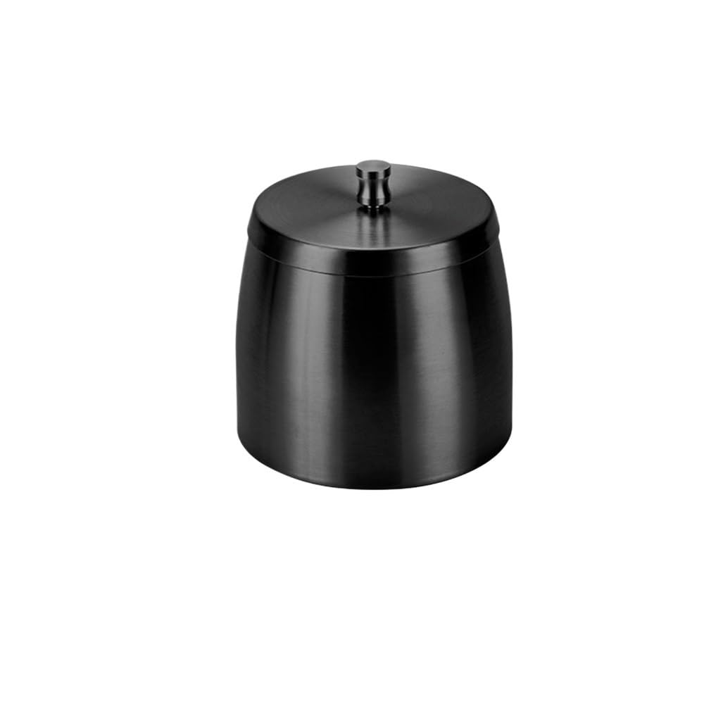 Practical ashtray Round Ashtray Made of Stainless Steel Suitable for Guest Room Foot Bath KTV Restaurant Office(????)