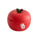 Practical ashtray Fruit Shape Ashtray Ceramic with Lid Tabletop for Family Office Restaurant Verandahs Home Decoration etc(Red)
