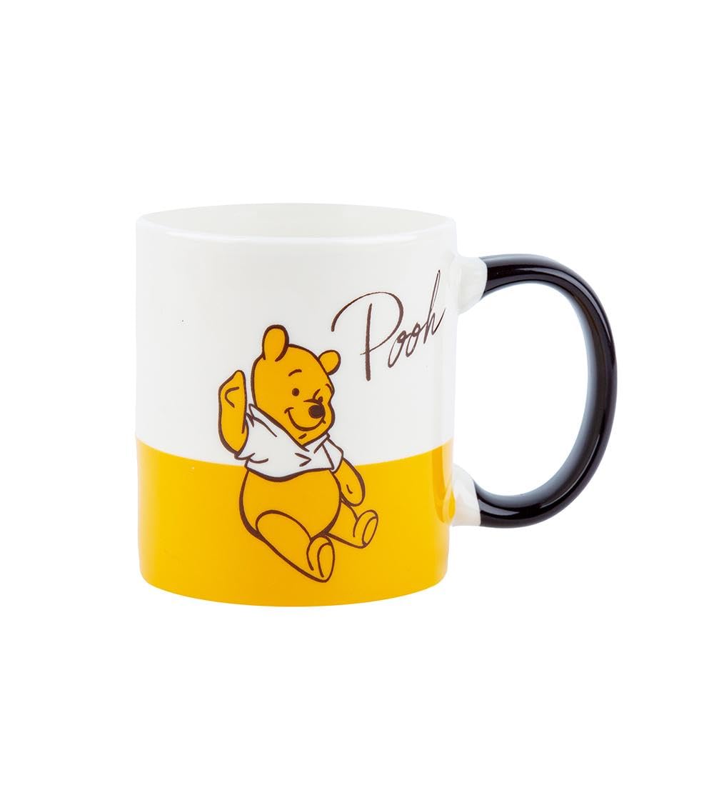 Daiso Winnie The Pooh Mug, Yellow & White (350Ml)