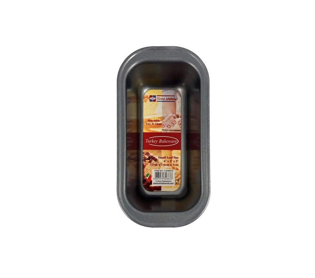 Home Maker Small Loaf Bread Pan, 15 cm x 7.6 cm x 5 cm Size, Black