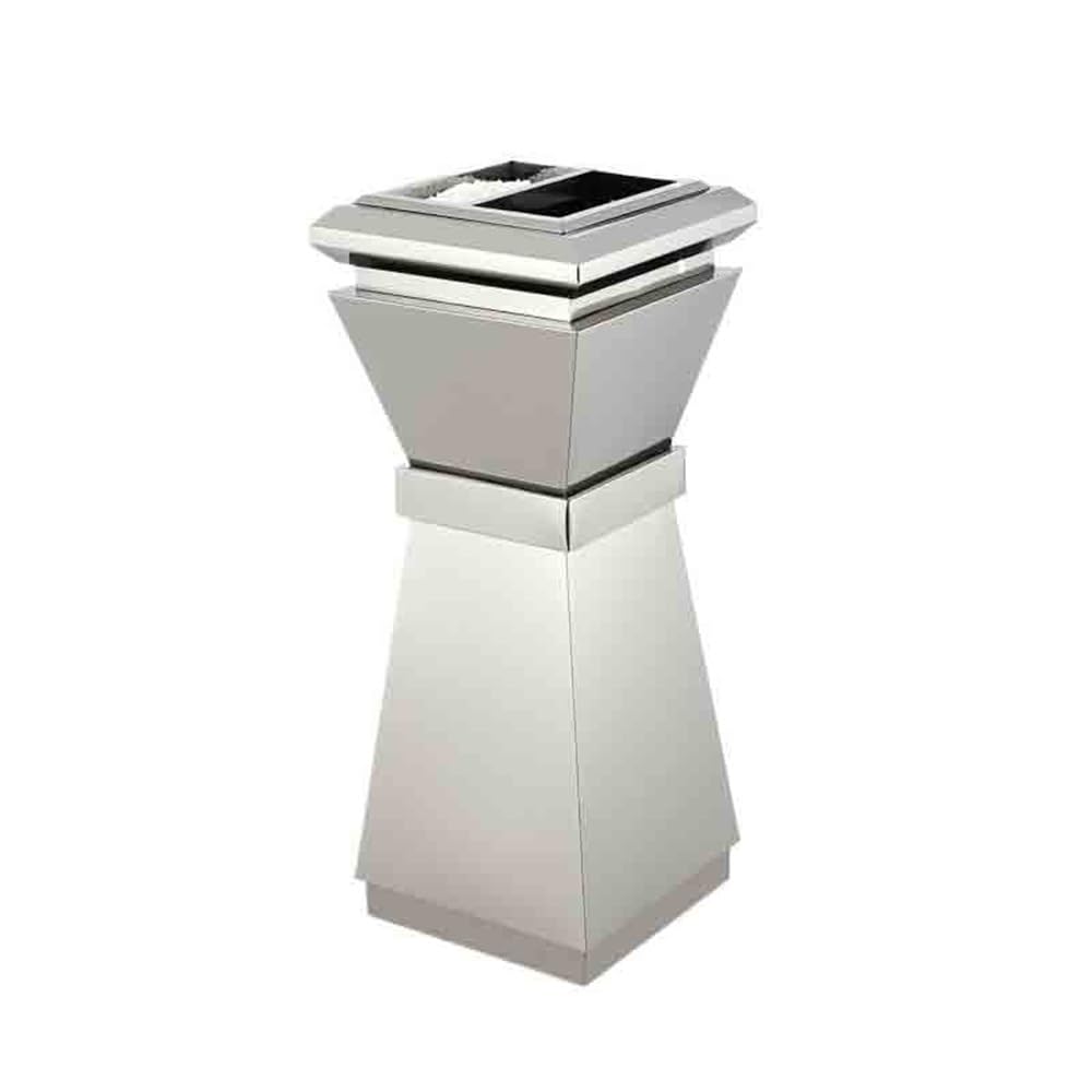 Standing Ashtray Corridor Aisle Hotel Club Ash Column Hall Outdoor Trash can Lobby Vertical Stainless Steel Silver/Gold Patio(Silver)