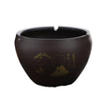Practical ashtray Large Retro-style Minimalist Purple Clay Ashtray for Home Living Room and Office Use