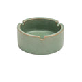 Practical ashtray Ceramic Round Desktop Ashtray Indoor Outdoor Portable for Office Room Bedroom Living Patio etc(Green)