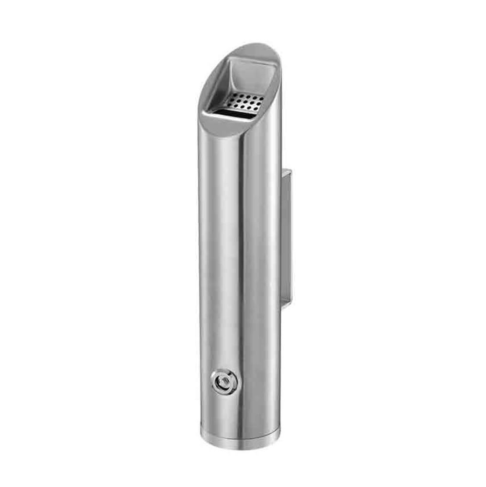 Standing Ashtray Stainless Steel Wall-mounted Outdoor Ash Column Smoking Area Trash can Iron Cigarette Butt Collection be Fixed Patio