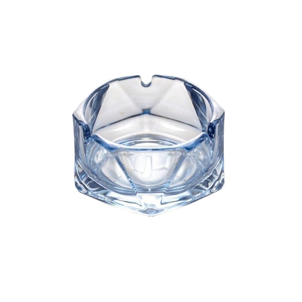 Practical ashtray Crystal Glass Geometric Shape Portable Tabletop Ashtray for Indoor Outside Use